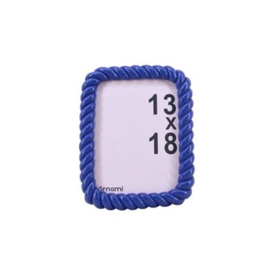 Cadre photo torsadé bleu 13x18cm