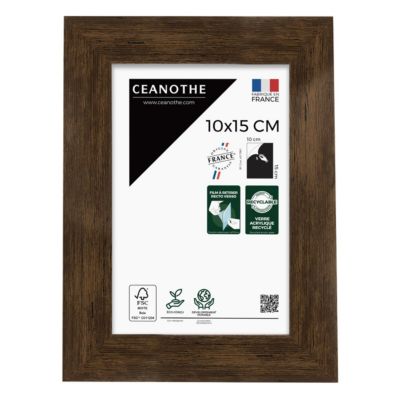 Cadre photo wild ébène 10x15 cm  Fabriqué en France