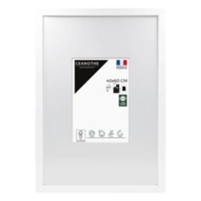 Cadre photo wild blanc 40x60 cm avec passe-partout - Fabriqué en France