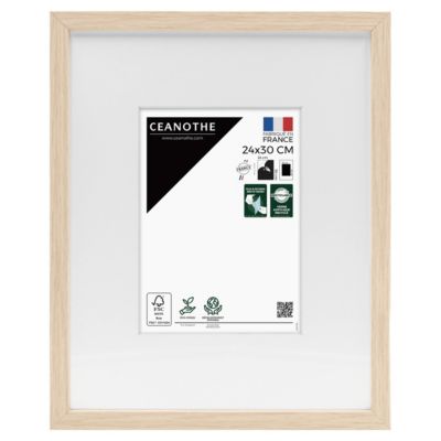 Cadre photo wild brut 24x30 cm avec passe-partout 13x18 cm Fabriqué en France