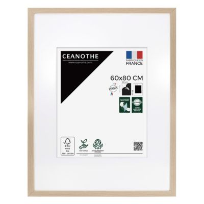 Cadre photo wild brut 60x80 cm avec passe-partout 40x50 cm Fabriqué en France