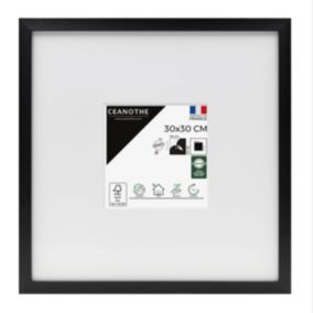 Cadre photo wild noir 30x30 cm avec passe-partout 13x13 cm Fabriqué en France