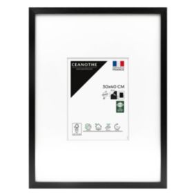 Cadre photo wild noir 30x40 cm avec passe-partout 15x20 cm Fabriqué en France
