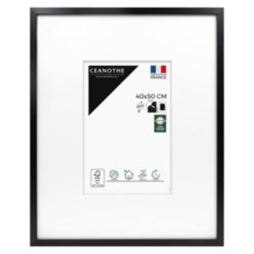 Cadre photo wild noir 40x50 cm avec passe-partout 20x30 cm Fabriqué en France