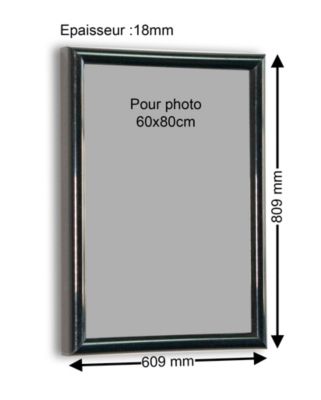 Cadre plastique Ariane Home noir l.60 x H.80 cm
