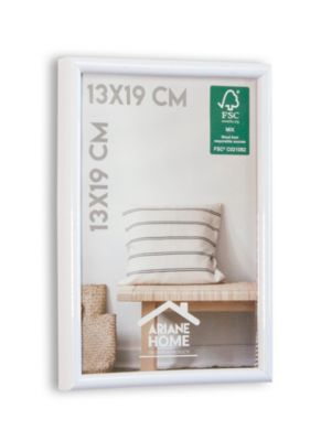 Cadre plastique gallery Ariane Home blanc l.13 x H.19 cm