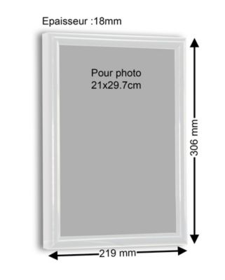 Cadre plastique gallery Ariane Home blanc l.21 x H.29cm