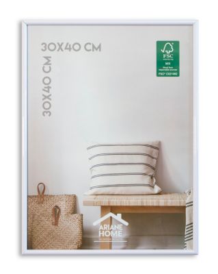 Cadre plastique gallery Ariane Home blanc l.30 x H.40 cm