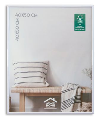 Cadre plastique gallery Ariane Home blanc l.40 x H.50 cm