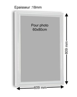 Cadre plastique gallery Ariane Home blanc l.60 x H.80 cm
