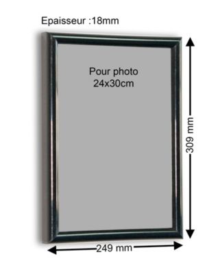 Cadre plastique gallery Ariane Home noir l.24 x H.30 cm