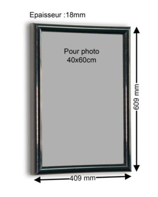 Cadre plastique gallery Ariane Home noir l.40 x H.60 cm
