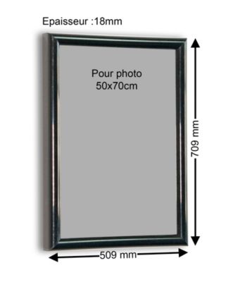 Cadre plastique gallery Ariane Home noir l.50 x H.70 cm