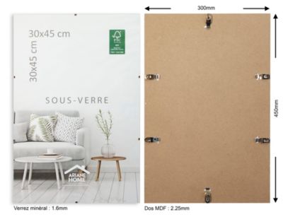 Sous-Verre Pour Cadre 24x30 Cm - Verre Blanc - Occasion
