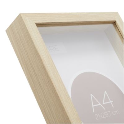 Cadre vitrine vide bois l.21 x H.29,7 cm