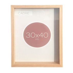 Cadre vitrine vide bois l.30 x H.40 cm