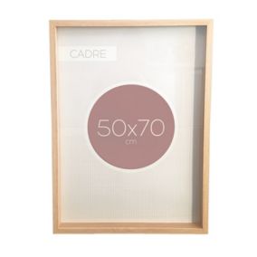 Cadre vitrine vide bois l.50 x H.70 cm