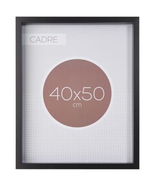 Cadre vitrine vide noir l.40 x H.50 cm