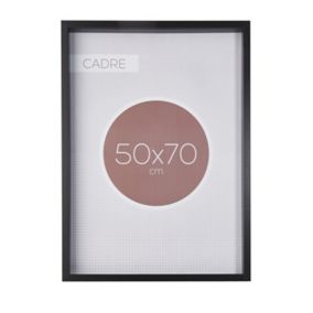 Cadre vitrine vide noir l.50 x H.70 cm