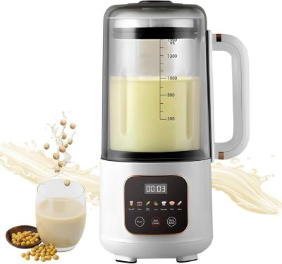 Cafetière Lait Végétal 7-en-1 Silencieuse 1500 mL Transparent.