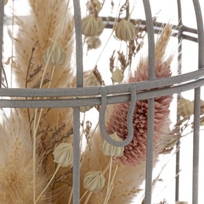 Cage "Lumière d'hiver" en métal H20cm gris - Atmosphera Créateur d'intérieur