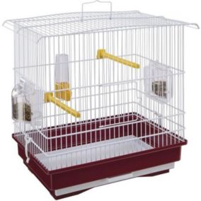 Cage à oiseaux - rouge et blanc