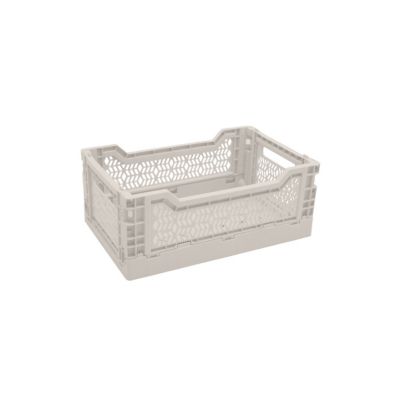 Cagette en plastique recyclé beige, taille M, Box & Beyond