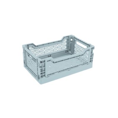 Cagette plastique pliable bleu ciel taille S