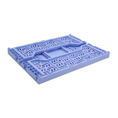Cagette plastique recyclé pliable bleu taille M