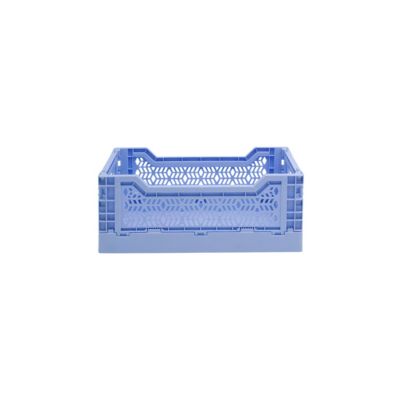 Cagette plastique recyclé pliable bleu taille S