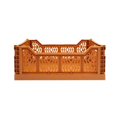 Cagette plastique recyclé pliable terracotta taille M