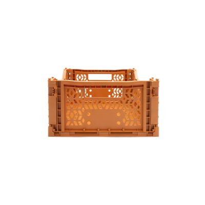 Cagette plastique recyclé pliable terracotta taille M