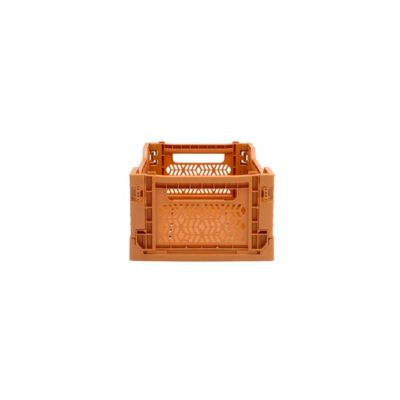 Cagette plastique recyclé pliable terracotta taille S