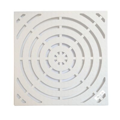 Caillebotis blanc en résine l.54,5 x L.54,5 cm