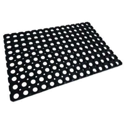 Caillebotis caoutchouc antiderapant 80 x 120 cm structure alveolée tapis drainage sol