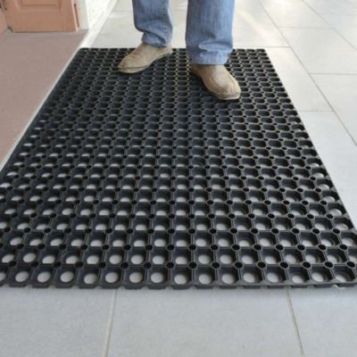 Caillebotis caoutchouc antiderapant 80 x 120 cm structure alveolée tapis drainage sol