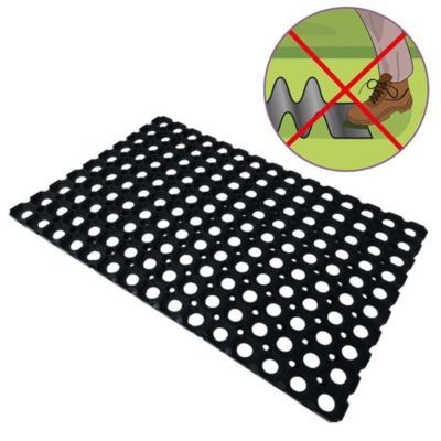 Caillebotis caoutchouc antiderapant 80 x 120 cm structure alveolée tapis drainage sol