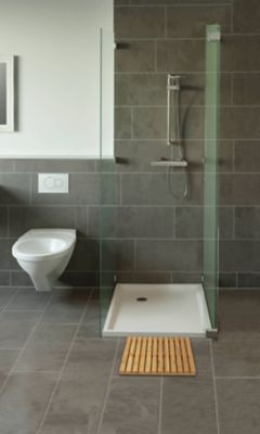 Caillebotis de douche en bambou 50 x 50 cm