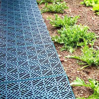 Caillebotis plastiques exterieur - lot de 5 - clipsables antiderapants 29,5 x 29,5 cm vert surface 0,42 m2