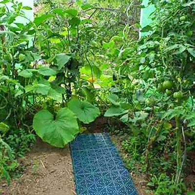 Caillebotis plastiques exterieur - lot de 5 - clipsables antiderapants 29,5 x 29,5 cm vert surface 0,42 m2