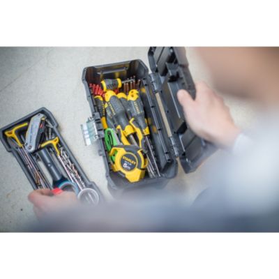 Caisse à outils vide cadenassable plastique Stanley 30 cm