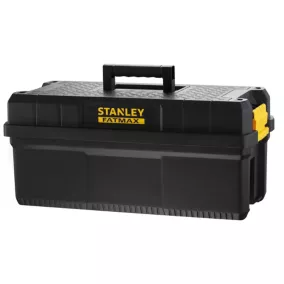 Caisse à outils vide plastique Stanley 63 cm avec marchepied intégré