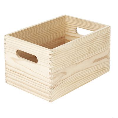 Caisse bois naturel L54xP18xH40cm - RETIF