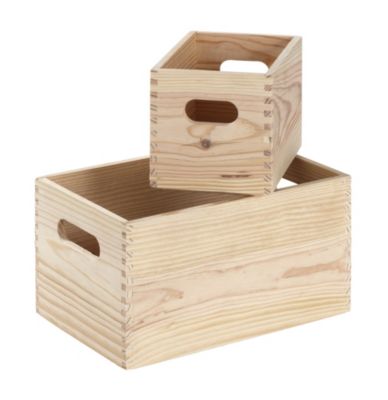 Caisse de rangement en pin Vitoria taille 2