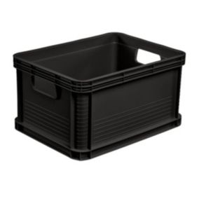 Caisse de rangement professionnelle alimentaire 20 litres - Noir