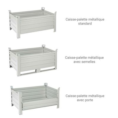 Caisse-palette métallique - Charge max 1000kg - VP7104