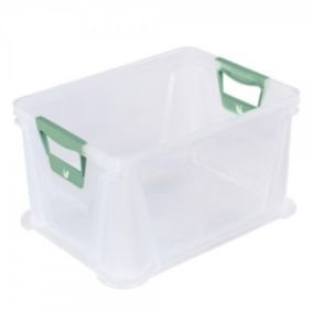 Caisse Plastique Empilable Translucide 20 litres - Naturel
