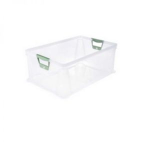 Caisse Plastique Translucide Empilable 45 litres - Naturel