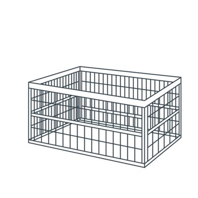 Caisse pliable en plastique Stuva gris et noir 45 L