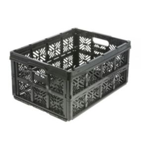 Caisse pliante 32 litres noire ida - Noir